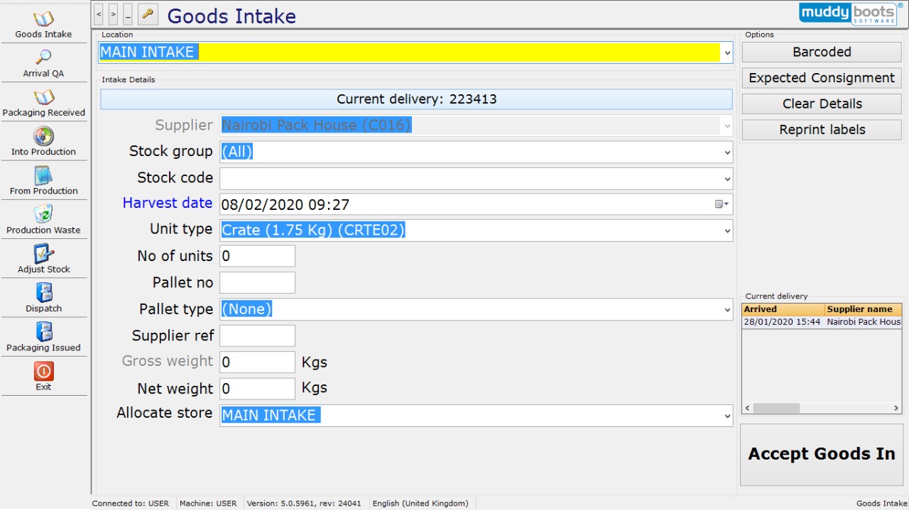 Track and Trace Dashboard